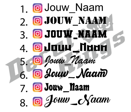 Instagram naamstickers full color (2 stuks)